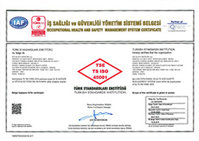 TS ISO 45001 2018 İŞ SAĞLIĞI VE GÜVENLİĞİ YÖNETİM SİSTEMİ SERTİFİKASI